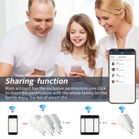 QNCX Wifi inteligentna wtyczka gniazdko ue 16A Tuya Monitor zasilania funkcja odliczania czasu inteligentne życie pilot aplikacji sterowanie inteligentnymi gniazdami domowymi 6